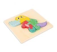 LLTCMYGS Rompecabezas 3D de Madera de Animales y Vehículos, Juguetes Educativos Montessori para Niños Pequeños,Baby Crocodile