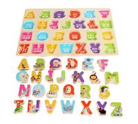 LLTCMYGS Rompecabezas de Alfabeto de Madera Montessori, Juguete de Aprendizaje ABC de Madera para Niños