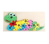 LLTCMYGS Rompecabezas de Animales 3D Montessori para Niños Pequeños, Juguetes Educativos Tempranos de Madera Stem para Niños,Caterpillar