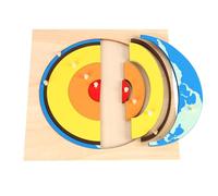 LLTCMYGS Rompecabezas de Clavijas de Madera Montessori, Juguetes educativos de Aprendizaje, Desarrollo de Habilidades motoras Finas,Earth