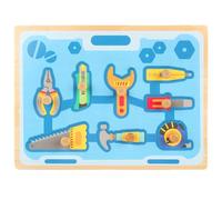 LLTCMYGS Rompecabezas de Clavijas de Madera Montessori, Tablero de correspondencia de Formas de Animales del zoológico con perillas Grandes,Model c