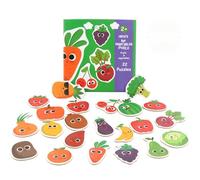 LLTCMYGS Rompecabezas de Correspondencia Montessori para Niños Pequeños, Rompecabezas de Formas de Tráfico de Animales, Frutas y Verduras,Fruits and Vegetables
