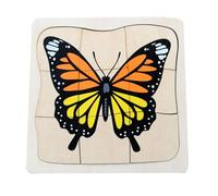 LLTCMYGS Rompecabezas de Madera Montessori, Juguetes educativos de Animales y ciclos de Vida para niños pequeños,Butterfly