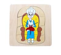 LLTCMYGS Rompecabezas del Ciclo de Vida del Cuerpo Humano Montessori, una Ayuda didáctica de Rompecabezas de múltiples Capas para la Inteligencia Preescolar,Woman