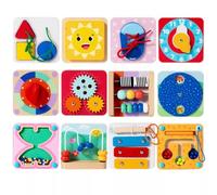 LLTCMYGS Set de 12 imanes de Madera para frigorífico, Tablero de Actividades Montessori, Juguete sensorial para el Desarrollo de la motricidad Fina en niños pequeños