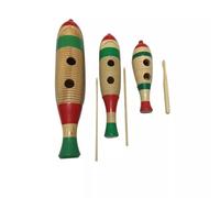 LLTCMYGS Set de Ayuda Didáctica Musical Montessori de Pescado y Rana de Madera, Instrumentos de Percusión Orff