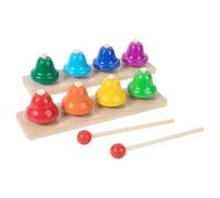 LLTCMYGS Set de Campanas de Mano Arcoíris Montessori de 8 Notas, Instrumento de Percusión Orff para Niños
