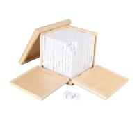 LLTCMYGS Set de Cubos Montessori, 1000 Cubos Unitarios de Madera para Aprendizaje de Matemáticas, Manipulativo de Volumen y Conteo