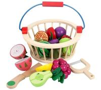 LLTCMYGS Set de Juguete Magnético de Corte de Frutas Montessori, Accesorios de Cocina para Juego de Imitación