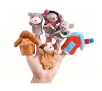 LLTCMYGS Set de Muñecos de Dedos de Peluche Montessori, Juguetes de Terapia del Habla, Cumpleaños