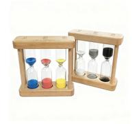 LLTCMYGS Set de Relojes de Arena Montessori de 1-3-5 Minutos, Ayuda Didáctica, Aula, Hogar, Decoración de Escritorio