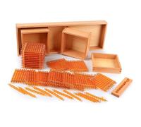LLTCMYGS Sistema Decimal de Perlas Doradas Montessori, Material de Matemáticas para el Aprendizaje del Valor Posicional,Model b