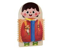 LLTCMYGS Tablero de Actividades Montessori de Madera Multicapa para Vestirse, Juguete de Habilidades para la Vida para Niños Pequeños