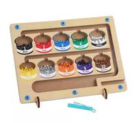 LLTCMYGS Tablero de Clasificación de Colores Magnético Montessori, Juguete de Aprendizaje de Números de Madera para Niños en Edad Preescolar