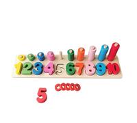 LLTCMYGS Tablero de Conteo de Formas y Números Montessori, Rompecabezas Educativo de Madera para Niños Pequeños,Numbers