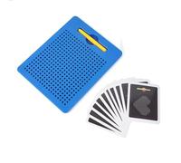 LLTCMYGS Tablero de Dibujo de Bola de Acero magnético Montessori Que Reduce la presión, Juguete de Viaje, Rojo