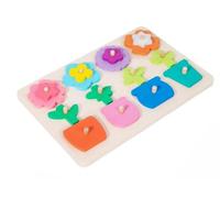 LLTCMYGS Tablero de Emparejamiento de Flores Montessori, Juguete de Parejas Florales para Habilidades Cognitivas y Motricidad Fina