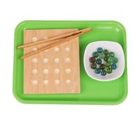 LLTCMYGS Tablero de Madera Montessori, recolección de Cuentas, Vida Diaria, Ayuda didáctica, Entrenamiento de motricidad Fina para niños,Model a