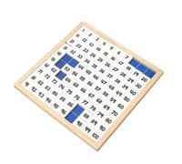 LLTCMYGS Tablero de números Montessori 1-100, Tabla de centenas de Madera con fichas numéricas, Herramienta educativa temprana de matemáticas