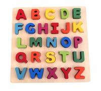 LLTCMYGS Tablero de Rompecabezas de Alfabeto de Madera Montessori, 26 Letras Mayúsculas y Minúsculas con Código de Colores,Capital Letters