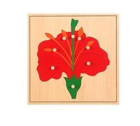 LLTCMYGS Tablero de Rompecabezas de Animales y Plantas Montessori, Material de Aprendizaje para el Desarrollo Infantil Preescolar,Flowers