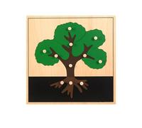 LLTCMYGS Tablero de Rompecabezas de Animales y Plantas Montessori, Material de Aprendizaje para el Desarrollo Infantil Preescolar,Big Trees