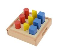 LLTCMYGS Tablero de Rompecabezas Geométrico Montessori, Juguete de Correspondencia de Geometría de Madera para Niños