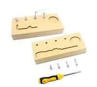 LLTCMYGS Tablero Montessori de Destornillador y Llave de Madera, Juguete para Habilidades Motoras Finas para Niños Pequeños