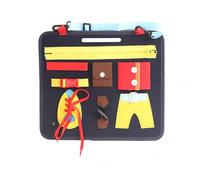 LLTCMYGS Tablero Montessori de Fieltro para Actividades, Juguete Sensorial Portátil, Tablero de Aprendizaje de Habilidades Motoras Finas y Habilidades para la Vida,Model b