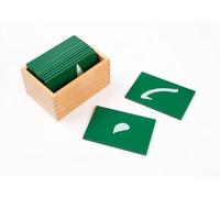 LLTCMYGS Tarjetas de Trazos de Papel de Lija Montessori, Set de Práctica de Escritura de Caracteres Chinos, Juguete Educativo de Madera
