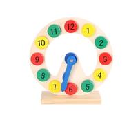 LLTCMYGS Tiempo cognitivo de Madera Montessori, Juguetes de Reloj de Actividad, Tiempo de Aprendizaje de la Primera Infancia