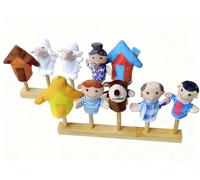 LLTCMYGS Títeres de Dedo de Peluche de Cuentos de Hadas Montessori, Juguetes interactivos de Juego de Roles para Padres e Hijos