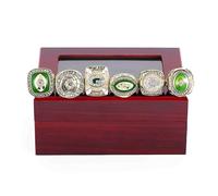 LLUCH Conjuntos de Anillos de Campeonato de los Green Bay Packers Anillo de campeón de Rugby Super Bowl FFL Recuerdos coleccionables Regalos para Padres de Hombres Vaqueros