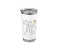 Llueva o haga sol, necesito canciones de rock, amante de la música Vaso térmico de acero inoxidable de doble pared