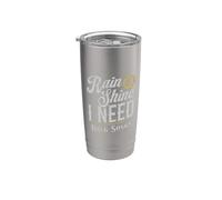 Llueva o haga sol, necesito canciones de rock, amante de la música Vaso térmico de acero inoxidable de doble pared