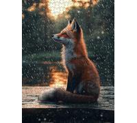 Llueve Zorro Puzzle 1000 Piezas, Rompecabezas Adultos Puzzle, Desafiante Puzzles de Decoración Juego de, Entretenimiento Juego Educativo para Toda la Familia, para Regalo Decoración DX0YL7-916