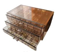 lluofeng Cajón apilable de polipropileno, caja de almacenamiento de joyas de escritorio, moderna y simple, gran capacidad, herramienta mágica organizadora