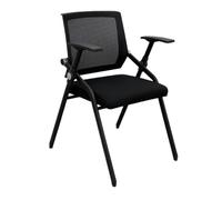 lluoqian Cómoda silla plegable para conferencias y cursos de formación - Silla de oficina moderna y minimalista para reuniones(Blue cushion)