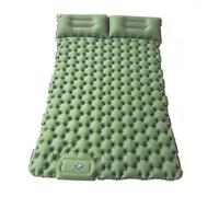 lluoqian Inflatable Esterilla de camping ultraligera inflable para dos personas: tejido compuesto engrosado, playa para senderismo al aire libre (Green)