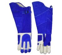lluoqian Reinforced Guantes antimordeduras de piel gruesa extra largos, guantes para la gestión de animales para el entrenamiento de perros y el manejo de serpientes (M)