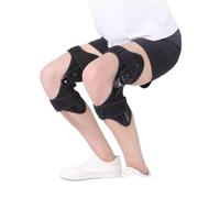 lluoqian Rodillera exoesqueleto para la protección de las articulaciones durante la carrera y la marcha de las personas mayores(Black,L(60-80KG))