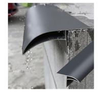 Lluvia de Aluminio Anodizado, Perfil de Compensación Vierteaguas | Para Aleros, Balcones, Patios, Alféizares de Ventanas y Bordes Paredes Exteriores(Gray,L2.3m/7.5ft)