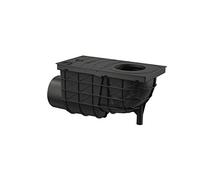 Lluvia Tubo desagüe Lluvia Sink Buzón Báscula Derecho Negro Canalón, desagüe de agua de lluvia Bañera Diámetro 80 - Desagüe de 125 mm diámetro DN110