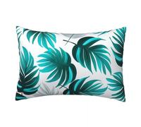 LLWYH Fundas Cojines 20x30 cm, Juego de 2 Cojines Esmeralda para Sofa, Suave Funda Almohada de Terciopelo Funda Cojin Hoja Decoracion para Sofá, Dormitorio Sala de Estar -TER301
