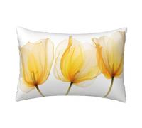 LLWYH Fundas Cojines 40x60 cm, Juego de 2 Cojines Amarillo para Sofa, Suave Funda Almohada de Terciopelo Funda Cojin Flor Abstracta Decoracion para Sofá, Dormitorio Sala de Estar -TER313