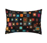 LLWYH Fundas Cojines 40x70 cm, Juego de 2 Cojines Colorido para Sofa, Suave Funda Almohada de Terciopelo Funda Cojin Geométrico Decoracion para Sofá, Dormitorio Sala de Estar -TER509