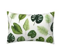 LLWYH Fundas Cojines 40x70 cm, Juego de 2 Cojines Verde para Sofa, Suave Funda Almohada de Terciopelo Funda Cojin Hoja Decoracion para Sofá, Dormitorio Sala de Estar -TER275