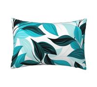 LLWYH Juego de 2 Funda Cojin 70x90 cm, Fundas de Cojines Azul de Terciopelo Funda de Almohada, Suave Hoja Cojines Cama Decorativos para Silla Cama Sala de Estar Dormitorio -TER302