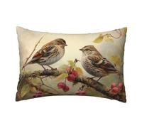 LLWYH Juego de 2 Funda Cojin 70x90 cm, Fundas de Cojines Pájaro de Terciopelo Funda de Almohada, Suave Ramas de Árbol Cojines Cama Decorativos para Silla Cama Sala de Estar Dormitorio -TER286