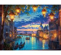 LLWYH Pintar por Numeros Adultos Venecia Paisajes, Pintura por Numeros Grande 70 x 50 cm, Kit Manualidades Adultos Paint By Numbers con Pinceles y Pinturas (Sin Marco) -YH602